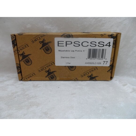 Lynn Cove Foundry Adjustable Lag Pintle 4" – Stainless Steel Black 1 Pair NEW - Picture 4 of 4